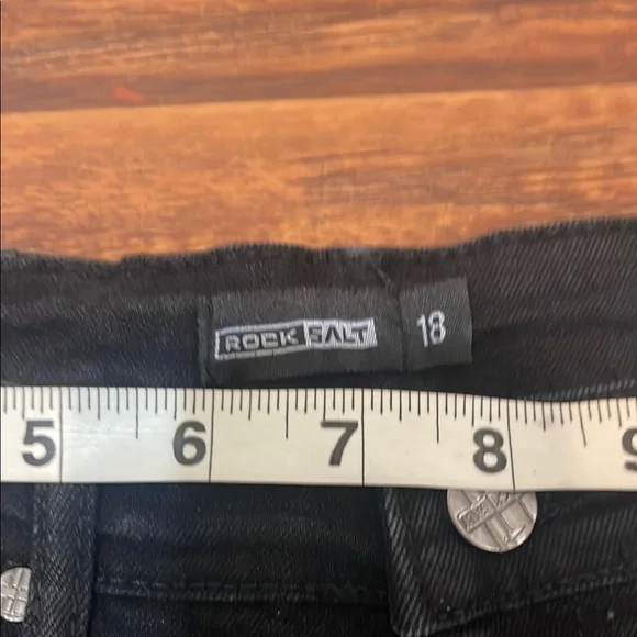 Distressed Black Denim Shorts - Picture 3 of 5